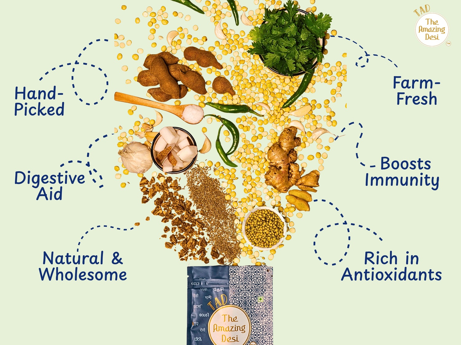 TAD Coriander Chutney - 30gm - Image 2