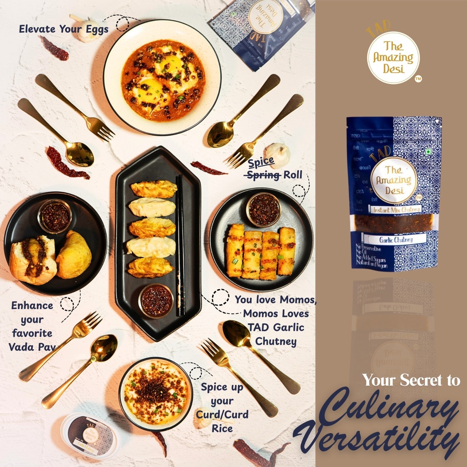 TAD Garlic Chutney - 100gm - Image 3