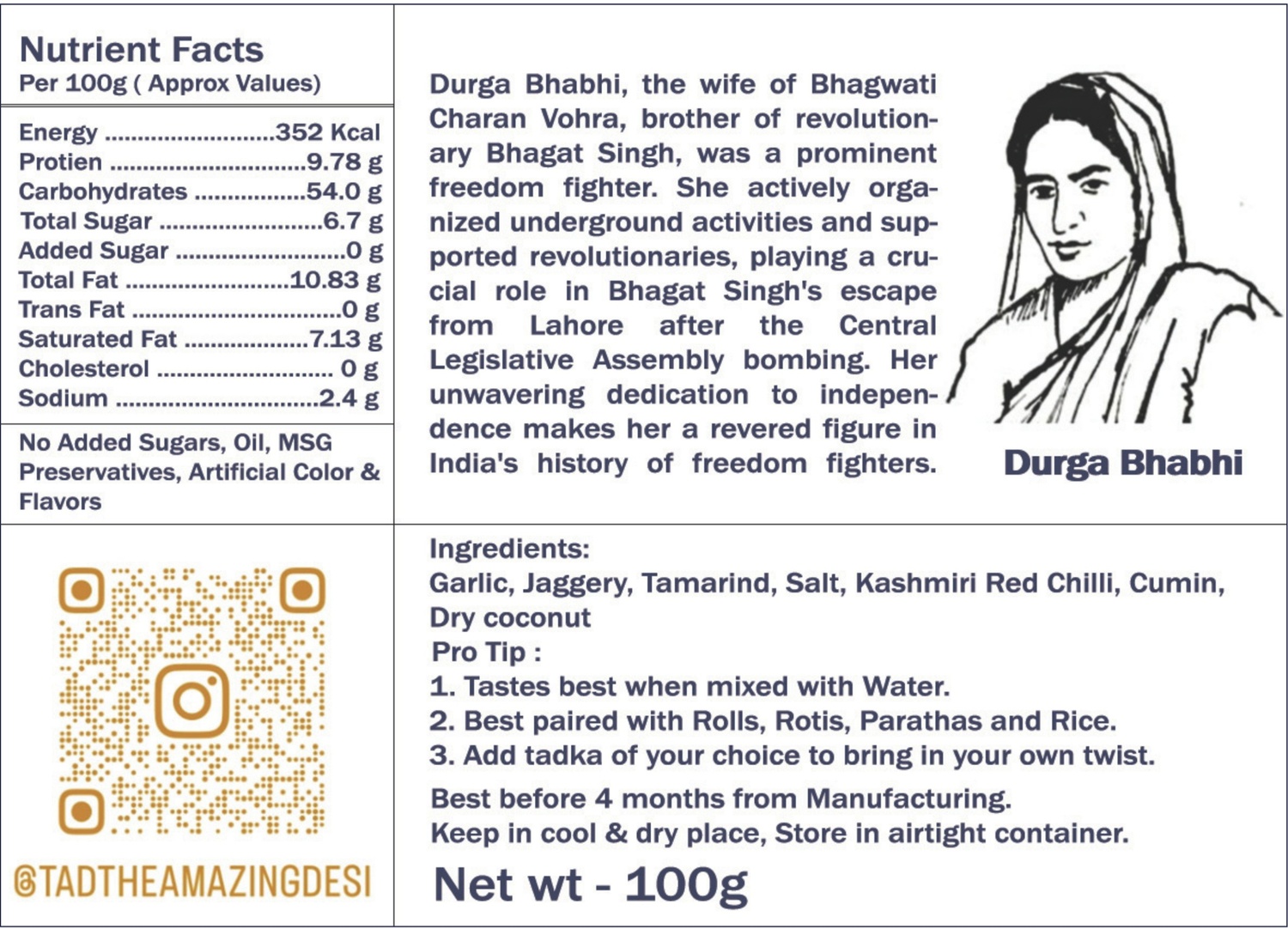 TAD Garlic Chutney - 100gm - Image 7