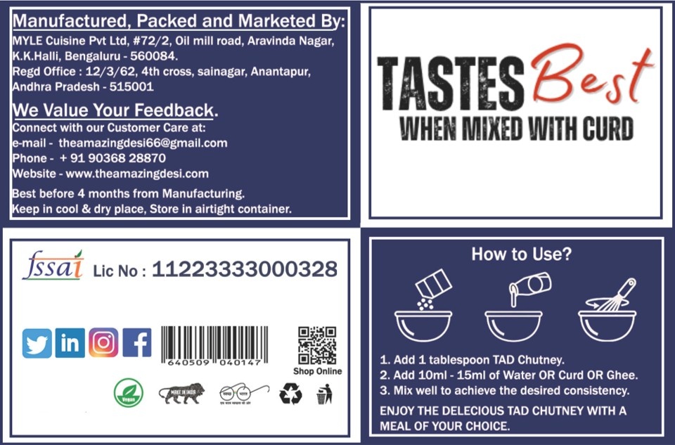 TAD Mint Chutney - 100gm - Image 8